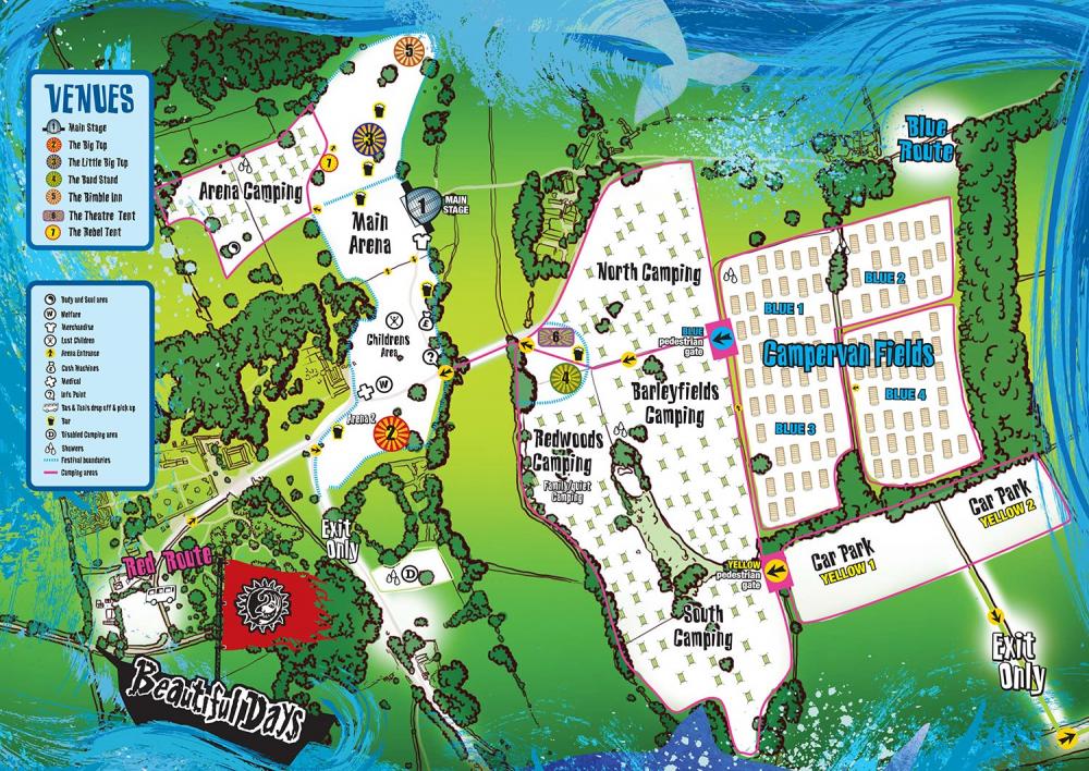 Stie map Beautiful Days Festival Forums