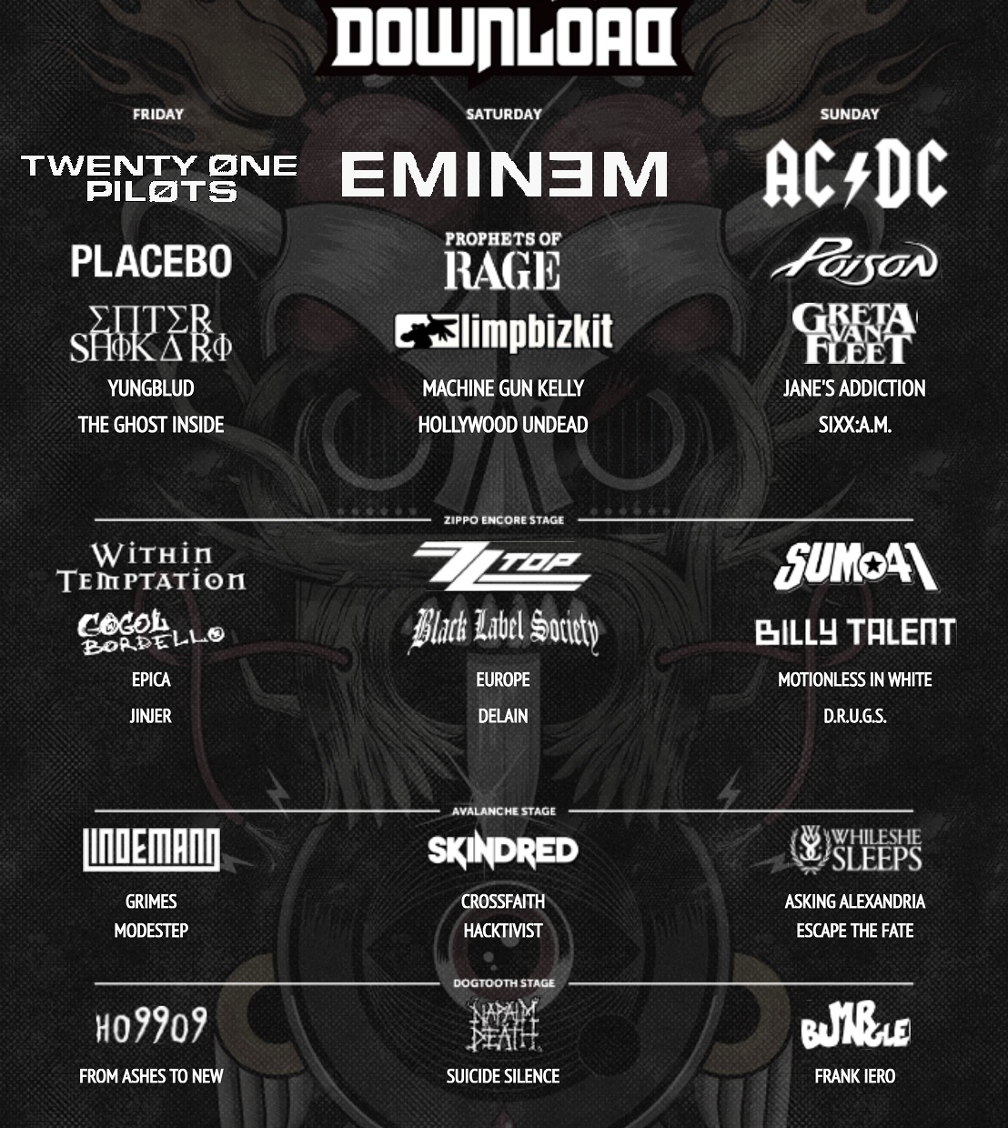 Download Festival lineup creator Download Festival Festival Forums