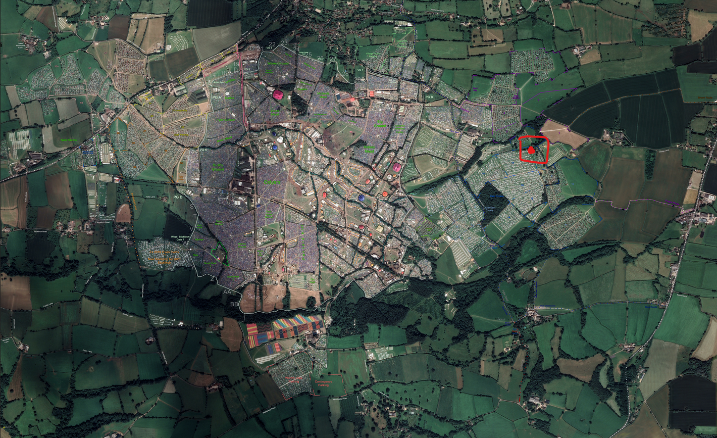 Ridiculously big Glastonbury Arial overlay Map based on Google Earth 2019 -  Chat - Festival Forums