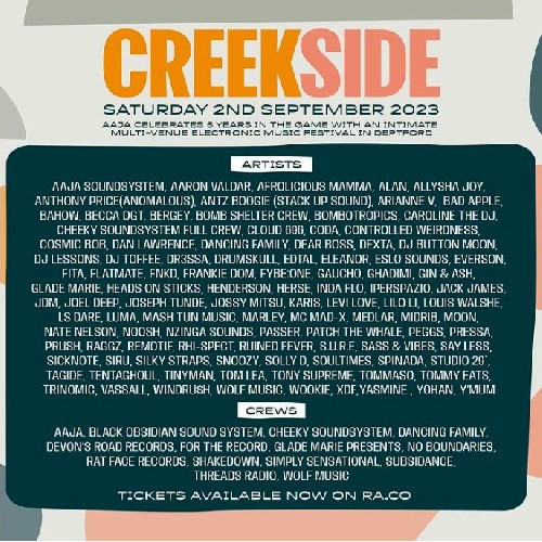 Creekside LineUp poster